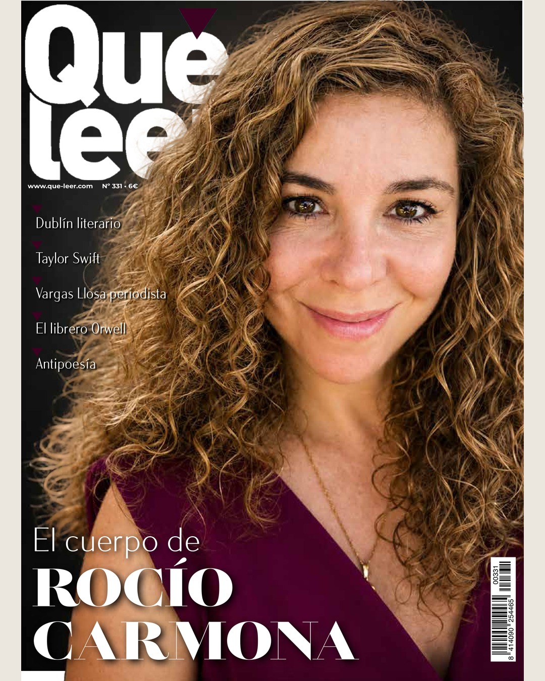 Portada de Qué Leer n.º 331, con Rocío Carmona